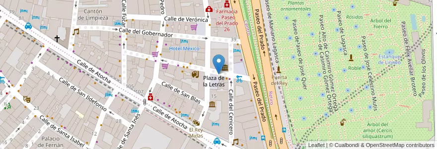 Mapa de ubicacion de Medialab-Prado en إسبانيا, منطقة مدريد, منطقة مدريد, Área Metropolitana De Madrid Y Corredor Del Henares, مدريد.