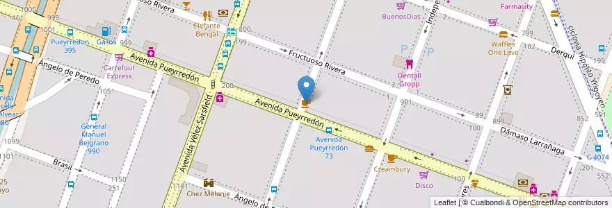 Mapa de ubicacion de Medialunas Calientes en 阿根廷, Córdoba, Departamento Capital, Pedanía Capital, Córdoba, Municipio De Córdoba.