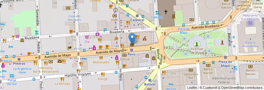 Mapa de ubicacion de Mediateca de Patrimonio Cultural, Montserrat en Arjantin, Ciudad Autónoma De Buenos Aires, Comuna 1, Buenos Aires.
