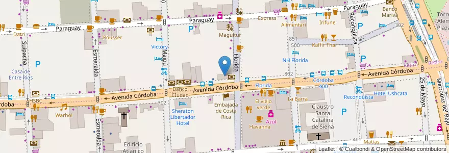 Mapa de ubicacion de Medical Hair, Retiro en 아르헨티나, Ciudad Autónoma De Buenos Aires, Comuna 1, 부에노스아이레스.
