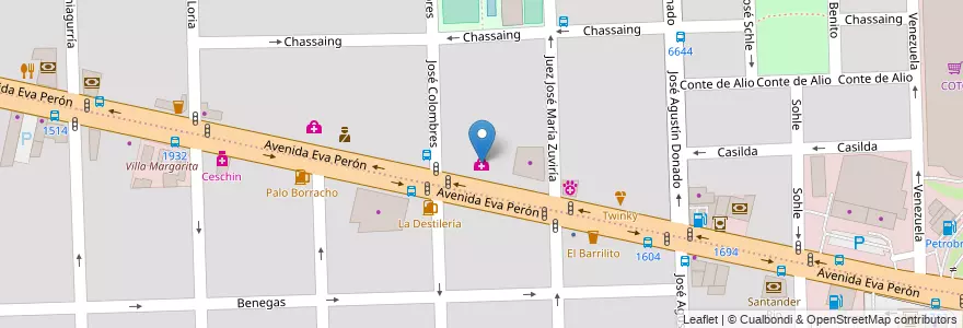 Mapa de ubicacion de Medifé en Argentinië, Santa Fe, Departamento Rosario, Municipio De Rosario, Rosario.
