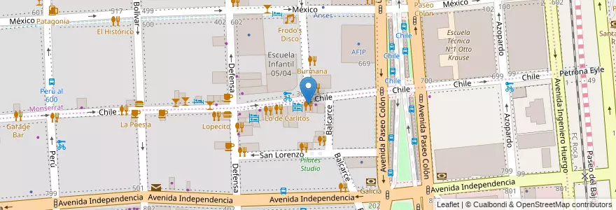 Mapa de ubicacion de Medio y Medio, San Telmo en Argentinien, Ciudad Autónoma De Buenos Aires, Comuna 1, Buenos Aires.