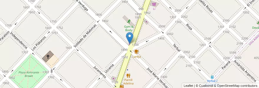Mapa de ubicacion de Megacar Autoescuela en آرژانتین, استان بوئنوس آیرس, Partido De San Isidro, Villa Adelina.