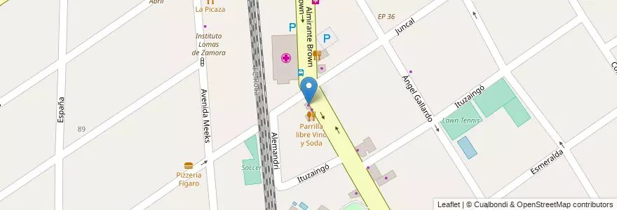 Mapa de ubicacion de Megacity Grafica en Argentinien, Provinz Buenos Aires, Partido De Lomas De Zamora, Temperley.