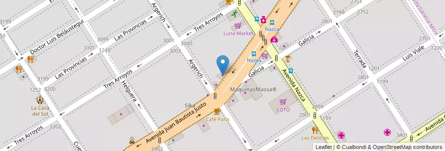 Mapa de ubicacion de Megamaq, Villa Santa Rita en الأرجنتين, Ciudad Autónoma De Buenos Aires, Buenos Aires.