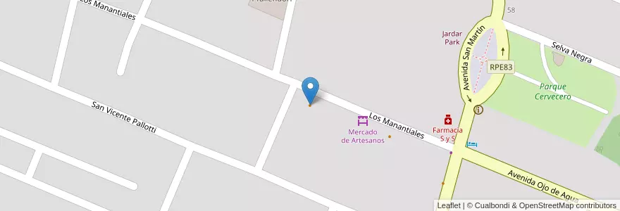 Mapa de ubicacion de Mein Traum en Argentine, Córdoba, Departamento Calamuchita, Pedanía Los Reartes, Municipio De Villa General Belgrano, Villa General Belgrano.
