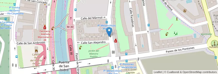 Mapa de ubicacion de MELANCOLICOS, PASEO, DE LOS,22 en Spanien, Autonome Gemeinschaft Madrid, Autonome Gemeinschaft Madrid, Área Metropolitana De Madrid Y Corredor Del Henares, Madrid.
