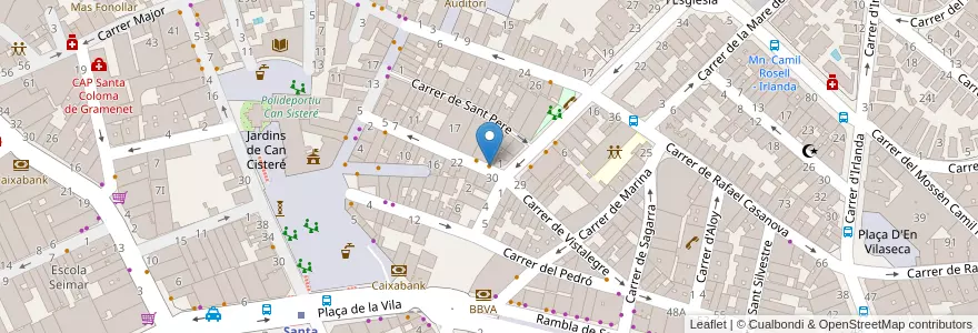 Mapa de ubicacion de Melao Café en 스페인, Catalunya, Barcelona, Barcelonès, Santa Coloma De Gramenet.