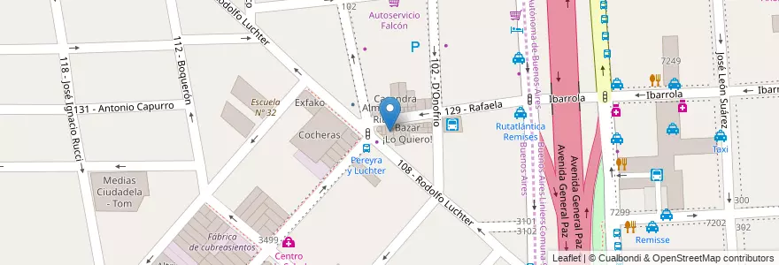 Mapa de ubicacion de Meli Bijou en Argentine, Province De Buenos Aires, Partido De Tres De Febrero, Ciudadela.