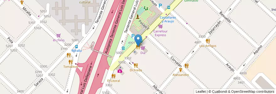 Mapa de ubicacion de Melina, Villa Lugano en Argentinië, Ciudad Autónoma De Buenos Aires, Buenos Aires, Comuna 8.