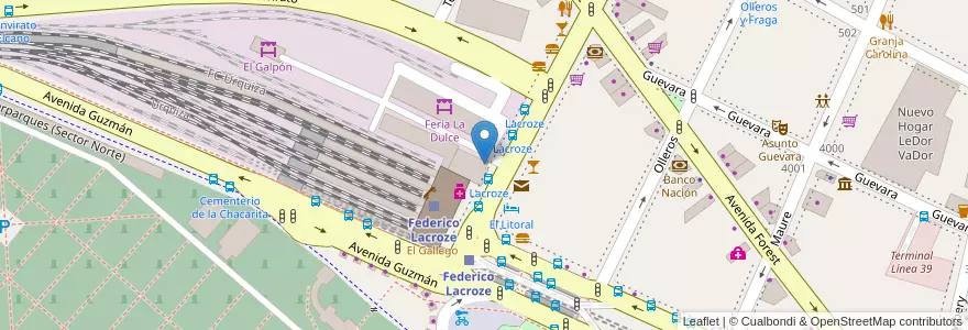 Mapa de ubicacion de Meloo!!, Chacarita en アルゼンチン, Ciudad Autónoma De Buenos Aires, ブエノスアイレス, Comuna 15.