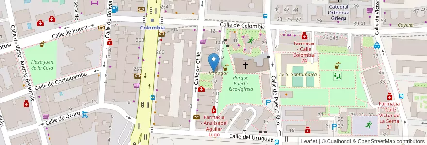 Mapa de ubicacion de Menagar en إسبانيا, منطقة مدريد, منطقة مدريد, Área Metropolitana De Madrid Y Corredor Del Henares, مدريد.