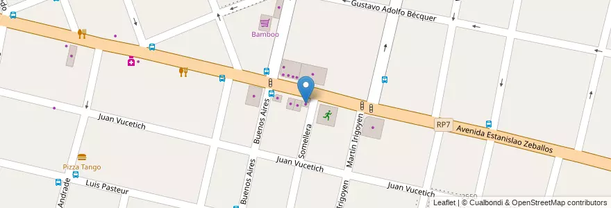 Mapa de ubicacion de Mendella Pinturerias en Arjantin, Buenos Aires, Partido De Morón, Castelar.