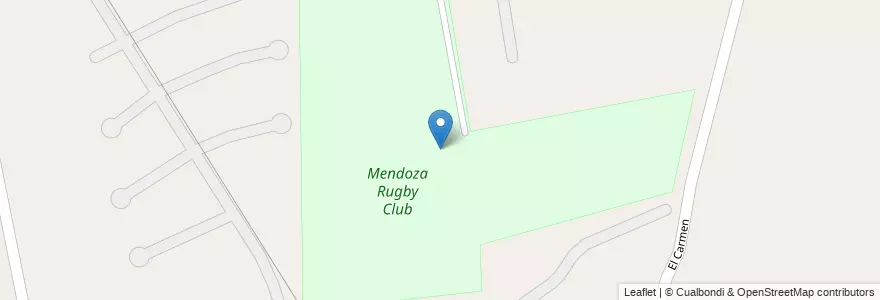 Mapa de ubicacion de Mendoza Rugby Club en Argentinië, Chili, Mendoza, Departamento Guaymallén, Distrito El Sauce.