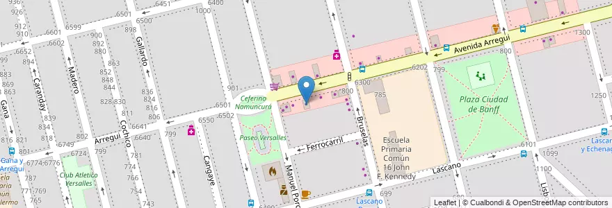 Mapa de ubicacion de Menedez, Versalles en الأرجنتين, Ciudad Autónoma De Buenos Aires, Buenos Aires, Comuna 10.