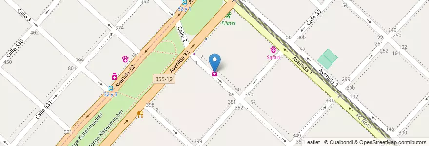 Mapa de ubicacion de MENEGAZ, Casco Urbano en Arjantin, Buenos Aires, Partido De La Plata.