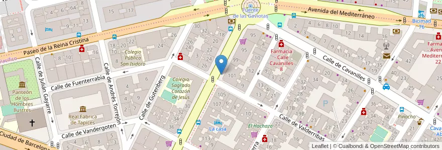 Mapa de ubicacion de MENENDEZ PELAYO, AVENIDA, DE,103 en İspanya, Comunidad De Madrid, Comunidad De Madrid, Área Metropolitana De Madrid Y Corredor Del Henares, Madrid.