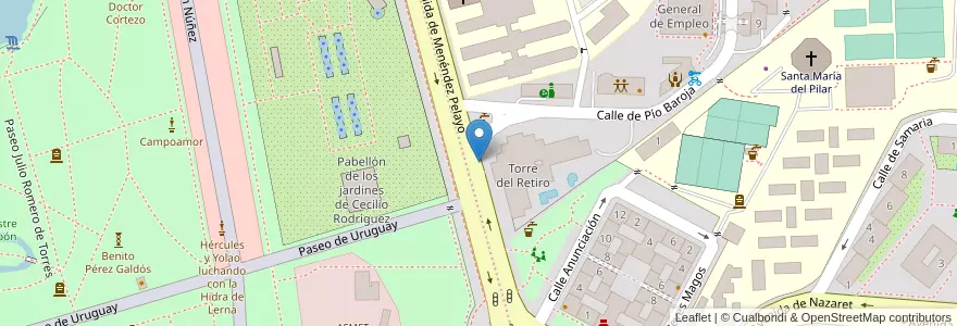 Mapa de ubicacion de MENENDEZ PELAYO, AVENIDA, DE,S/N en スペイン, マドリード州, Comunidad De Madrid, Área Metropolitana De Madrid Y Corredor Del Henares, Madrid.