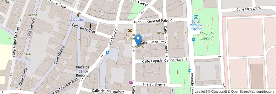 Mapa de ubicacion de Mengual en Испания, Мадрид, Мадрид, Área Metropolitana De Madrid Y Corredor Del Henares, Getafe.