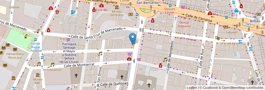 Mapa de ubicacion de Menomale en Испания, Мадрид, Мадрид, Área Metropolitana De Madrid Y Corredor Del Henares, Мадрид.