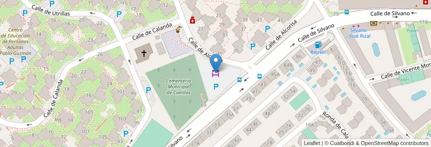 Mapa de ubicacion de Mercadillo de Canillas (Martes) en Spanien, Autonome Gemeinschaft Madrid, Autonome Gemeinschaft Madrid, Área Metropolitana De Madrid Y Corredor Del Henares, Madrid.