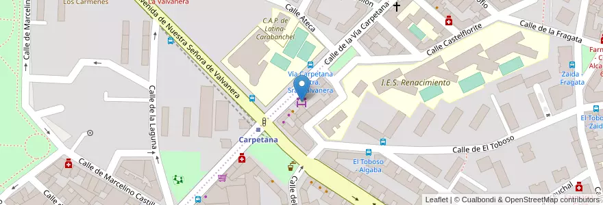 Mapa de ubicacion de Mercadito La Granja en スペイン, マドリード州, Comunidad De Madrid, Área Metropolitana De Madrid Y Corredor Del Henares, Madrid.