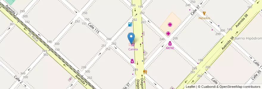 Mapa de ubicacion de Mercado "Canela", Casco Urbano en Argentina, Buenos Aires, Partido De La Plata.