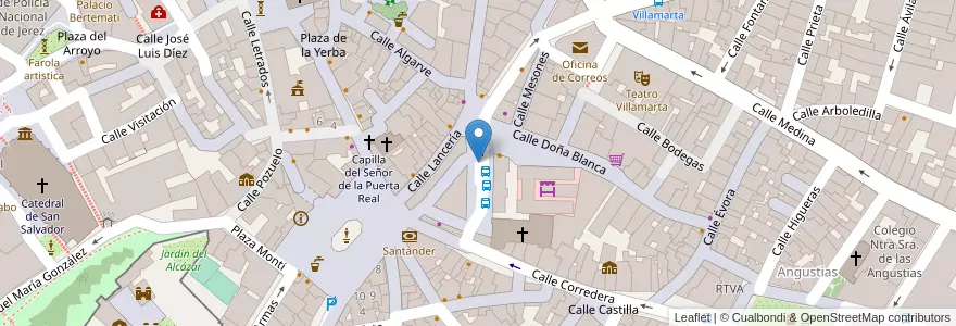 Mapa de ubicacion de Mercado Centro en إسبانيا, أندلوسيا, قادس, Campiña De Jerez, شريش.