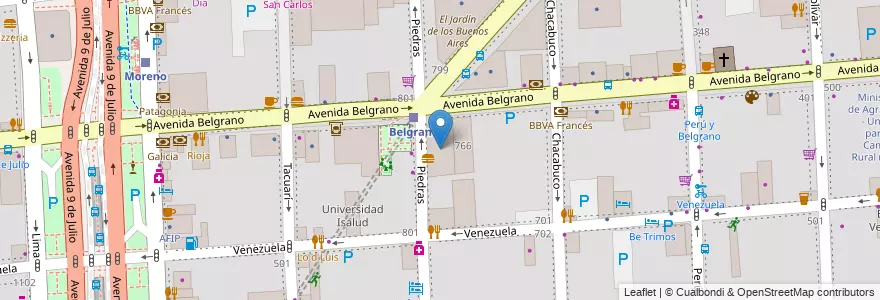 Mapa de ubicacion de Mercado Coronel Dorrego, Montserrat en Argentina, Autonomous City Of Buenos Aires, Comuna 1, Autonomous City Of Buenos Aires.