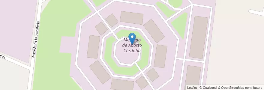 Mapa de ubicacion de Mercado de Abasto Córdoba en 아르헨티나, Córdoba, Departamento Capital, Pedanía Capital, Córdoba, Municipio De Córdoba.