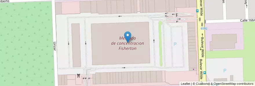 Mapa de ubicacion de Mercado de concentracion Fisherton en الأرجنتين, سانتا في, Departamento Rosario, Municipio De Rosario, روساريو.