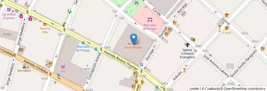 Mapa de ubicacion de Mercado de las Pulgas, Palermo en Argentina, Autonomous City Of Buenos Aires, Autonomous City Of Buenos Aires, Comuna 13.