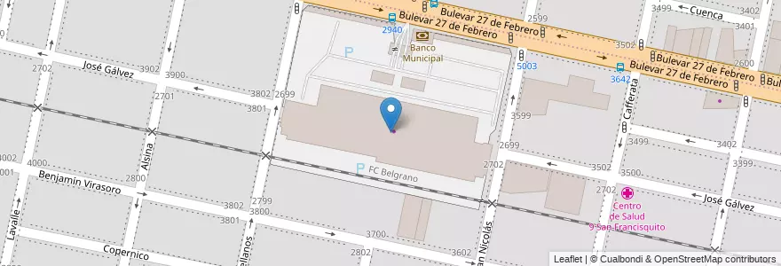 Mapa de ubicacion de Mercado de Productores Rosario en Argentinië, Santa Fe, Departamento Rosario, Municipio De Rosario, Rosario.