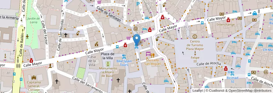 Mapa de ubicacion de Mercado de San Miguel en Spanje, Comunidad De Madrid, Comunidad De Madrid, Área Metropolitana De Madrid Y Corredor Del Henares, Madrid.