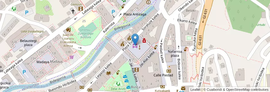 Mapa de ubicacion de Mercado de Zumárraga (Sábados) en 西班牙, 巴斯克, Gipuzkoa, Goierri, Zumarraga.