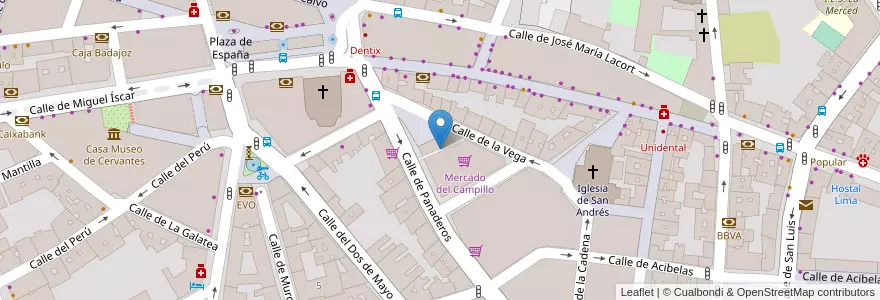 Mapa de ubicacion de Mercado del Campillo en Espagne, Castille-Et-León, Valladolid, Valladolid.