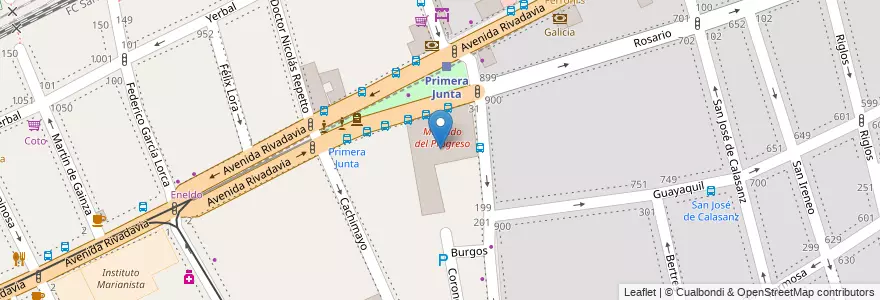 Mapa de ubicacion de Mercado del Progreso, Caballito en 아르헨티나, Ciudad Autónoma De Buenos Aires, 부에노스아이레스, Comuna 6.