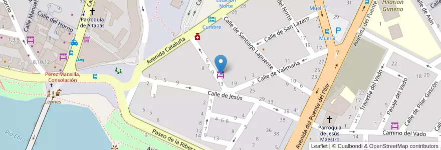 Mapa de ubicacion de Mercado Estación en スペイン, アラゴン州, サラゴサ, Zaragoza, サラゴサ.