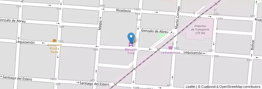 Mapa de ubicacion de Mercado Evita en الأرجنتين, Salta, Capital, Municipio De Salta, Salta.