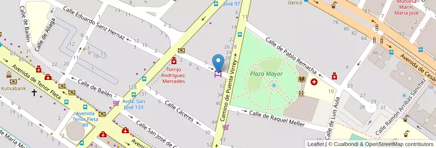 Mapa de ubicacion de Mercado Ganivet en 스페인, Aragón, 사라고사, Zaragoza, 사라고사.