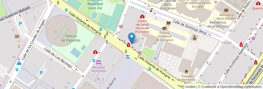 Mapa de ubicacion de Mercado Hípica en España, Aragón, Zaragoza, Zaragoza, Zaragoza.