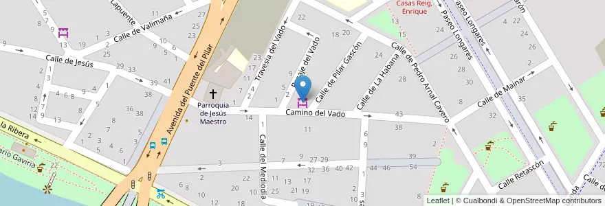 Mapa de ubicacion de Mercado Jesús-Vado en スペイン, アラゴン州, サラゴサ, Zaragoza, サラゴサ.