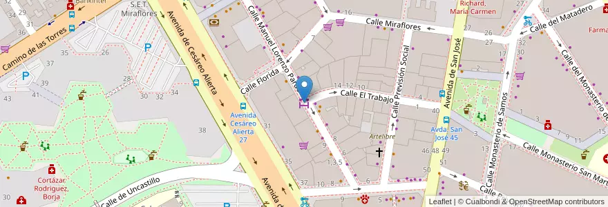 Mapa de ubicacion de Mercado Lorenzo Pardo en スペイン, アラゴン州, サラゴサ, Zaragoza, サラゴサ.