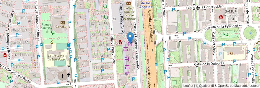 Mapa de ubicacion de Mercado los Ángeles en 스페인, Comunidad De Madrid, Comunidad De Madrid, Área Metropolitana De Madrid Y Corredor Del Henares, 마드리드.