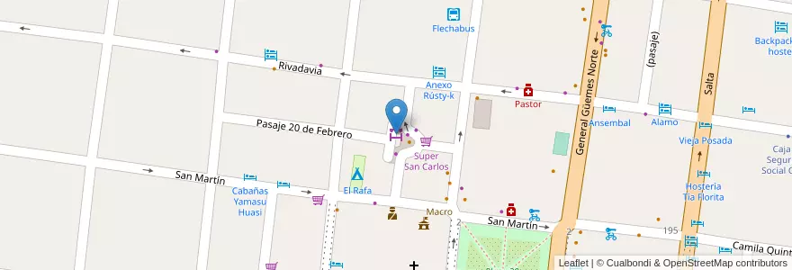 Mapa de ubicacion de Mercado Municipal en Argentine, Salta, Cafayate, Municipio De Cafayate.