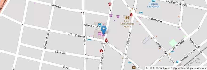 Mapa de ubicacion de Mercado Municipal en Argentina, Córdoba, Departamento Punilla, Pedanía Dolores, Municipio De Capilla Del Monte, Capilla Del Monte.