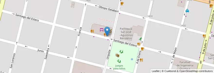 Mapa de ubicacion de Mercado Norte en アルゼンチン, サンタフェ州, Departamento La Capital, Santa Fe Capital, Santa Fe.