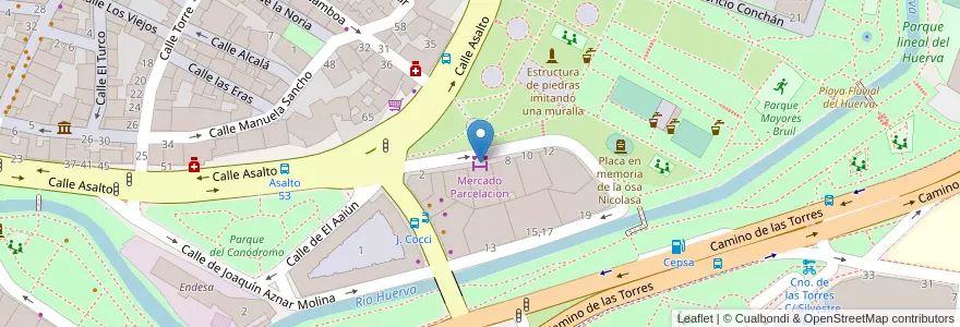 Mapa de ubicacion de Mercado Parcelacion en Испания, Арагон, Сарагоса, Zaragoza, Сарагоса.
