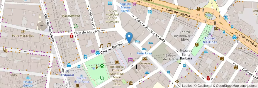 Mapa de ubicacion de Mercado Provenzal en Spain, Community Of Madrid, Community Of Madrid, Área Metropolitana De Madrid Y Corredor Del Henares, Madrid.