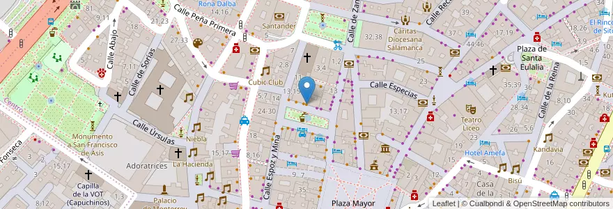 Mapa de ubicacion de Mercado Provenzal en スペイン, カスティーリャ・イ・レオン州, サラマンカ, Campo De Salamanca, サラマンカ.